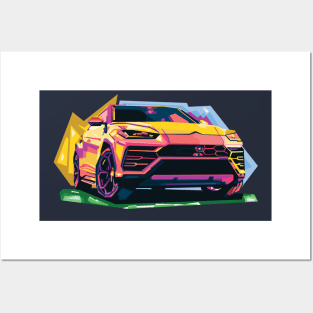 Lamborghini Urus WPAP Posters and Art